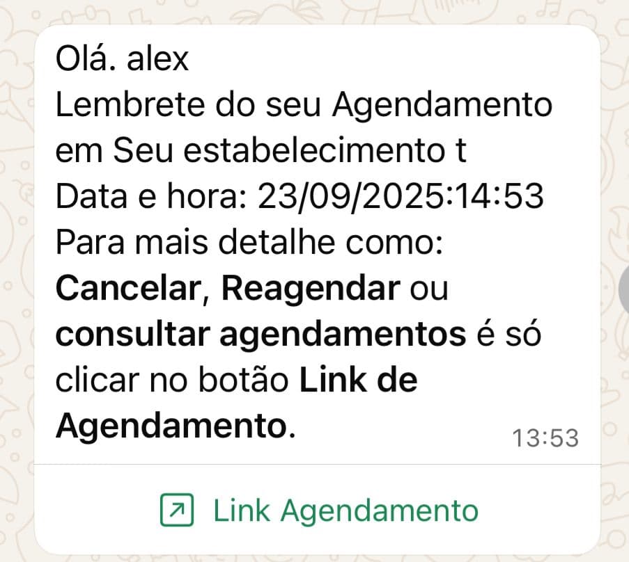 Lembrete de agendamento